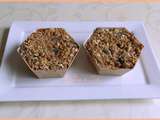 Cakes crumble aux pommes, raisins et graines