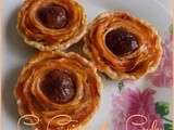 Tartelettes roses aux pommes et marron