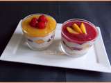 Verrines cheesecake framboise-nectarine