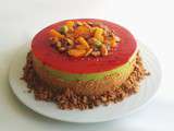 Entremet de Pâques marron avocat mandarine