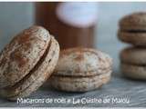 Macarons de noël : épices de pain d'épice et confiture pomme cannelle