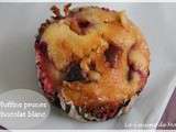 Muffins prunes et chocolat blanc