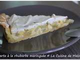 Tarte à la rhubarbe meringuée