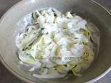 Tagliatelles de courgettes au fromage Prim'frais - Gigi cuisine pour vous