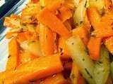 Carottes confites au miel et herbes de Provence