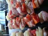 Brochettes poulet/ananas