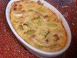 Clafoutis aux poireaux et aux lardons