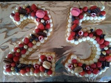 Number Cake chantilly chocolat blanc et noir