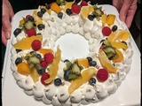 Pavlova couronne de Noël