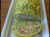 Roulé de courgettes au jambon et fromage