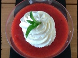 Soupe de fraises menthe/chantilly au companion