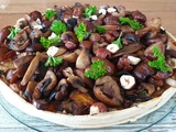 Tarte aux champignons et marrons