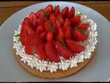 Tarte aux fraises mascarpone sur sablé breton