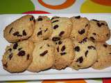 Cookies noix de coco - canneberges