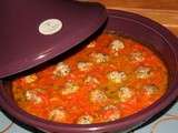 Tajine de boulettes à la sauce tomate