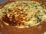 Tourte au poulet, fromage et épinards