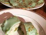 Dadar Gulung ou crêpes de coco au pandan