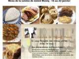 Menus de la cuisine de mémé Moniq du 16 au 22 janvier