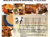 Menus du 17 au 23 mars dans la cuisine de mémé Moniq