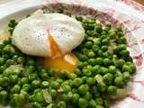 Oeufs aux petits pois et oeufs jardinière