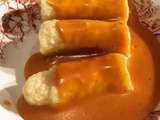 Quenelles au fromage sauce béchamel tomatée