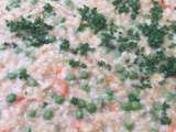 Risotto de lentilles corail et petits pois