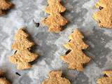 Sapins en flocons d’avoine épicés fourrés au chocolat