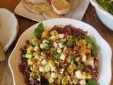 Assiette gourmande de quinoa, façon indienne