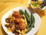 Boulettes de poulet à l’italienne, sauce aux champignons