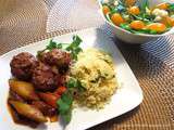 Boulettes de viande et de courgette au couscous