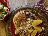 Casserole de poulet à l’orge et aux champignons