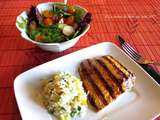 Escalopes de dindon bbq, riz au maïs