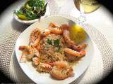 Langoustines bbq, lime et herbes fraîches