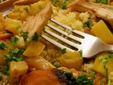 Poulet recyclé, façon couscous