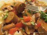 Saucisses en sauce stroganoff