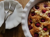 Tarte paresseuse, bananes et framboises, version deux