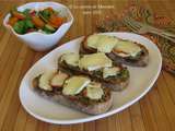 Tartines grillées à la pomme et au brie fondant