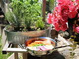 Saumon confit et julienne de légumes