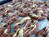 Bretzels cacao au chocolat blanc