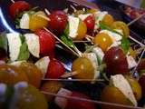 Brochette tomate mozza basilic