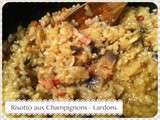 Risotto aux champignons et aux lardons