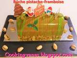 Bûche pistache-framboise