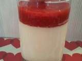 Panacotta au coulis de fraise