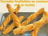 Torsades feuilletées au saumon et à la ricotta