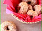 Bagels au seigle, tartinés à la margarine home-made