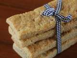 Biscuit apéritif, feuilletage sans beurre, à l'huile de coco