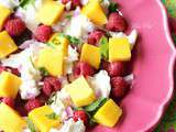 Salade mango framboise et mozza