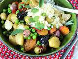 Tajine de légumes de printemps à la semoule