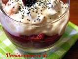 Verrine mousse de betterave, fromage frais et saumon fumé