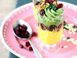 Verrines Spirulin' & Mangue aux Cranberries